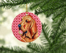 Bloodhound Valentine's Love and Hearts Ceramic Ornament Bloodhound Valentine's Love and Hearts Ceramic Ornament