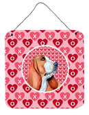 Basset Hound Valentine's Love and Hearts Wall or Door Hanging Prints Basset Hound Valentine's Love and Hearts Wall or Door Hanging Prints