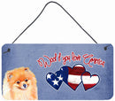 Woof if you love America Pomeranian Wall or Door Hanging Prints LH9509DS612 Woof if you love America Pomeranian Wall or Door Hanging Prints LH9509DS612