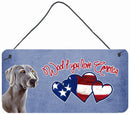 Woof if you love America Weimaraner Wall or Door Hanging Prints LH9518DS612 Woof if you love America Weimaraner Wall or Door Hanging Prints LH9518DS612