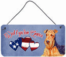 Woof if you love America Airedale Wall or Door Hanging Prints LH9523DS612 Woof if you love America Airedale Wall or Door Hanging Prints LH9523DS612