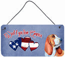 Woof if you love America Basset Hound Wall or Door Hanging Prints LH9527DS612 Woof if you love America Basset Hound Wall or Door Hanging Prints LH9527DS612