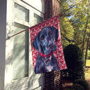 Black Great Dane Puppy Hearts Love and Valentine's Day Flag Canvas House Size LH9565CHF Black Great Dane Puppy Hearts Love and Valentine's Day Flag Canvas House Size LH9565CHF