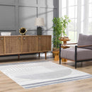 Thad Medium Gray Washable Area Rug Thad Medium Gray Washable Area Rug