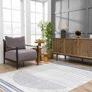 Thad Medium Gray Washable Area Rug Thad Medium Gray Washable Area Rug