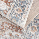 Neta Red & Blue Flat Pile Washable Rug Neta Red & Blue Flat Pile Washable Rug