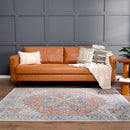 Neta Red & Blue Flat Pile Washable Rug Neta Red & Blue Flat Pile Washable Rug