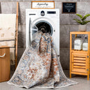 Neta Red & Blue Flat Pile Washable Rug Neta Red & Blue Flat Pile Washable Rug