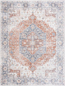 Akram Gray & Orange Washable Area Rug - Clearance Akram Gray & Orange Washable Area Rug - Clearance