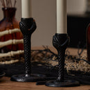Black Wrought Iron Snake Taper Holder Black Wrought Iron Snake Taper Holder