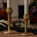 Brass Wrought Iron Snake Taper Holder Brass Wrought Iron Snake Taper Holder