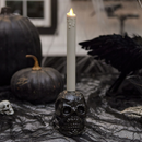 Black Day of the Dead Skull Taper Holder Black Day of the Dead Skull Taper Holder