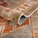 Kullar Orange Washable Area Rug Kullar Orange Washable Area Rug