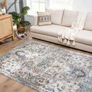 Cabacungan Gray & Blue Washable Area Rug Cabacungan Gray & Blue Washable Area Rug