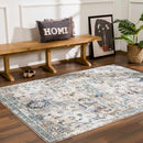 Cabacungan Gray & Blue Washable Area Rug Cabacungan Gray & Blue Washable Area Rug