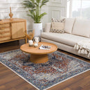 Cabacungan Blue & Rust Washable Area Rug - Clearance Cabacungan Blue & Rust Washable Area Rug - Clearance