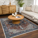 Cabacungan Blue & Rust Washable Area Rug - Clearance Cabacungan Blue & Rust Washable Area Rug - Clearance