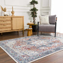 Cabacungan Blue & Rust Washable Area Rug - Clearance Cabacungan Blue & Rust Washable Area Rug - Clearance
