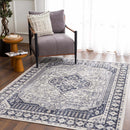 Cabacungan Cream & Gray Washable Area Rug Cabacungan Cream & Gray Washable Area Rug