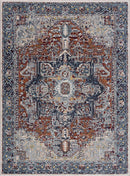Cabacungan Blue & Rust Washable Area Rug - Clearance Cabacungan Blue & Rust Washable Area Rug - Clearance