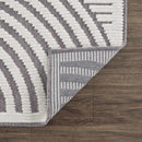 Deron Gray Rainbow Washable Rug Deron Gray Rainbow Washable Rug