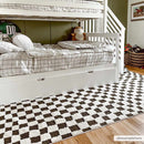 Lajos Black & White Checkered Plush Rug Lajos Black & White Checkered Plush Rug
