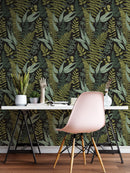 Green Fern Peel and Stick Wallpaper Green Fern Peel and Stick Wallpaper