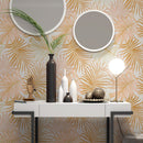 Golden Tropical Leaves Wallpaper Peel and Stick Golden Tropical Leaves Wallpaper Peel and Stick