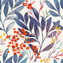 Berries and Blue Leaves Wallpaper Berries and Blue Leaves Wallpaper
