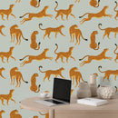 Light Gray Cheetah Animal Print Wallpaper - Peel and Stick Wallpaper Light Gray Cheetah Animal Print Wallpaper - Peel and Stick Wallpaper