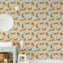 Light Gray Cheetah Animal Print Wallpaper - Peel and Stick Wallpaper Light Gray Cheetah Animal Print Wallpaper - Peel and Stick Wallpaper