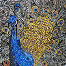 Colorful Peacock Mosaic Mural Design Colorful Peacock Mosaic Mural Design