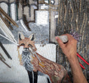 Fox Marble Mosaic Art Mural Fox Marble Mosaic Art Mural
