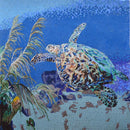 Floating Sea Turtle Mosaic Wall Art Floating Sea Turtle Mosaic Wall Art