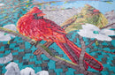 Bird Mosaic Art - Green & Red Birds Bird Mosaic Art - Green & Red Birds