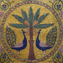 Bird Mosaic Art - Peacocks Under The Palm Tree | Handcrafted Luxury Bird Mosaic Art - Peacocks Under The Palm Tree | Handcrafted Luxury