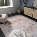 Rust Maayon Washable Rug Rust Maayon Washable Rug