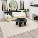 Nissa Cream Checkered Wool Rug Nissa Cream Checkered Wool Rug