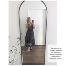 Zeek 64"x24" Black Metal Arched Wall Mirror, Thin Edge Full Length, Deep Set Mirror MB6424 Zeek 64"x24" Black Metal Arched Wall Mirror, Thin Edge Full Length, Deep Set Mirror MB6424