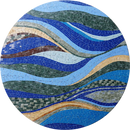 Wavy Mosaic Design - Medallion Art Wavy Mosaic Design - Medallion Art