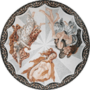 Botticelli, The birth of Venus Mosaic Art Medallion Botticelli, The birth of Venus Mosaic Art Medallion