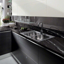 MSI Agatha Black Granite Prefabricated Countertop - Island MSI Agatha Black Granite Prefabricated Countertop - Island