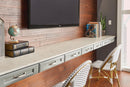 MSI Gray Lagoon® Premium Quartz Prefabricated Countertop - Island MSI Gray Lagoon® Premium Quartz Prefabricated Countertop - Island