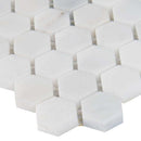 MSI Greecian white 1 inch hexagon 11.61X11.81 polished marble mosaic tile SMOT GRE 1HEXP edge view MSI Greecian white 1 inch hexagon 11.61X11.81 polished marble mosaic tile SMOT GRE 1HEXP edge view