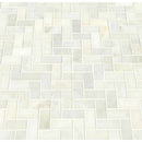 MSI Greecian white 1x2 inch herringbone pattern 11.63X11.63 polished marble mosaic tile SMOT GRE HBP angle view MSI Greecian white 1x2 inch herringbone pattern 11.63X11.63 polished marble mosaic tile SMOT GRE HBP angle view