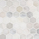 MSI Greecian white 2 inch hexagon 11.75X12 polished marble mosaic tile SMOT GRE 2HEXP top view 2 MSI Greecian white 2 inch hexagon 11.75X12 polished marble mosaic tile SMOT GRE 2HEXP top view 2