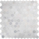MSI Greecian white 2 inch hexagon 11.75X12 polished marble mosaic tile SMOT GRE 2HEXP top view MSI Greecian white 2 inch hexagon 11.75X12 polished marble mosaic tile SMOT GRE 2HEXP top view