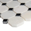 MSI Greecian white 2 inch octagon 12X12 polished marble mosaic tile THDW1 SH GWO edge view. MSI Greecian white 2 inch octagon 12X12 polished marble mosaic tile THDW1 SH GWO edge view.