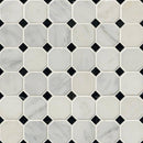 MSI Greecian white 2 inch octagon 12X12 polished marble mosaic tile THDW1 SH GWO top view MSI Greecian white 2 inch octagon 12X12 polished marble mosaic tile THDW1 SH GWO top view