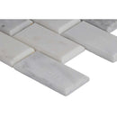 MSI Greecian white 2x4 beveled 12X12 polished marble mosaic tile SMOT GRE 2X4PB edge view. MSI Greecian white 2x4 beveled 12X12 polished marble mosaic tile SMOT GRE 2X4PB edge view.